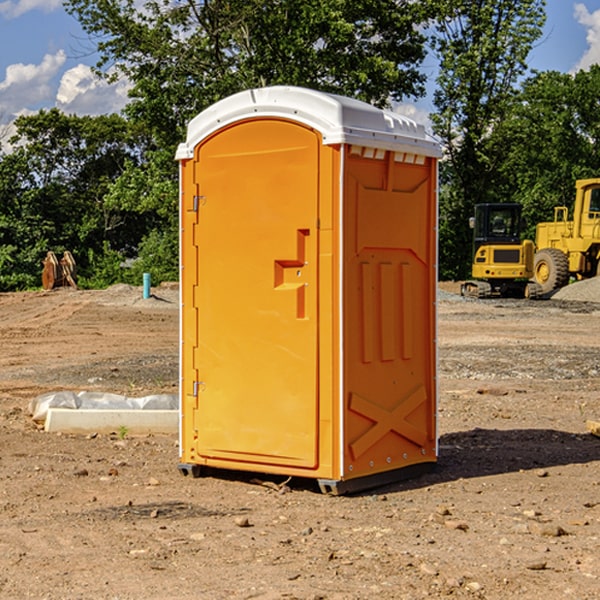 how often are the porta potties cleaned and serviced during a rental period in Laguna Park TX